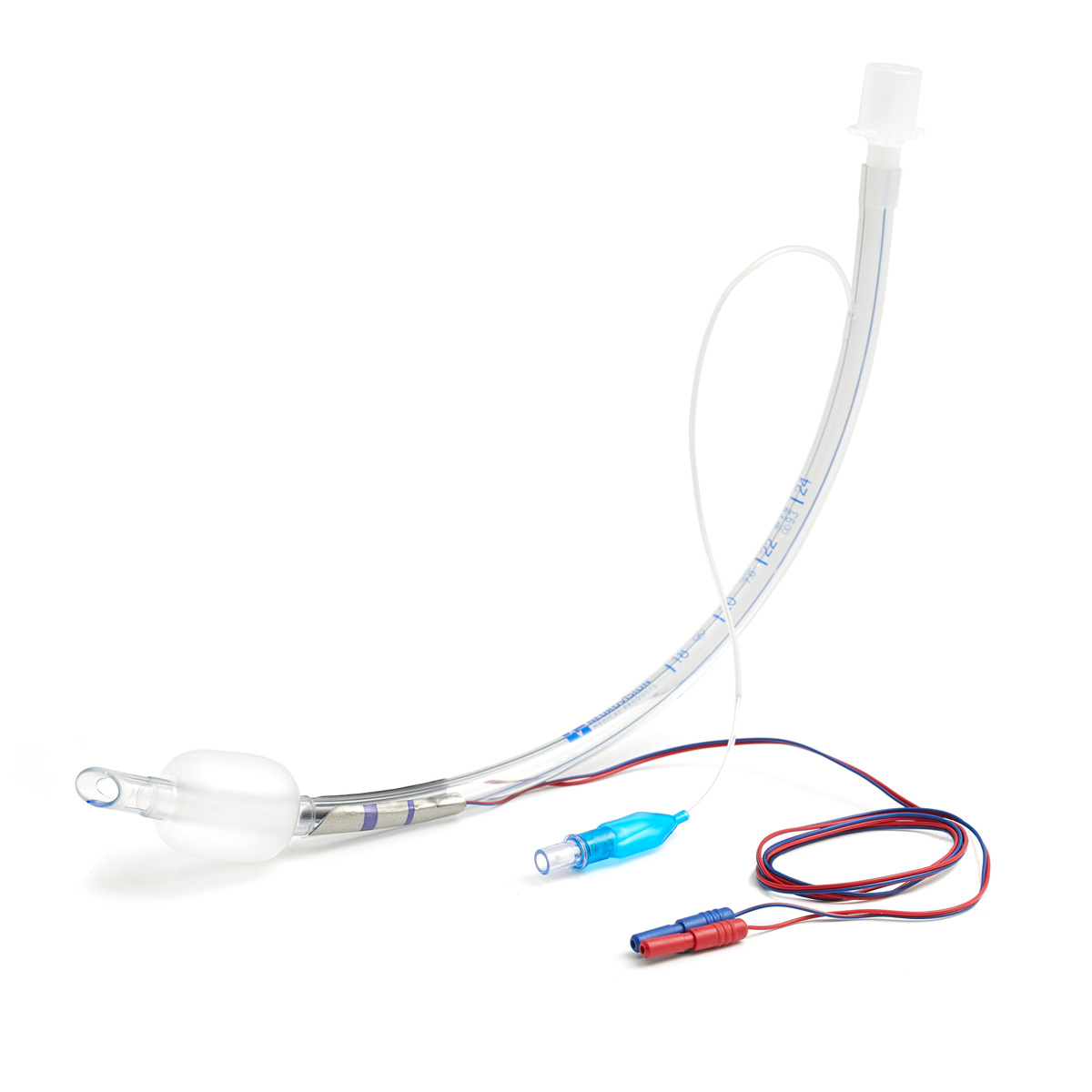 Dragonfly EMG Electrode applied to an endotracheal tube for intraoperative RLN monitoring in thyroid and ENT surgery.