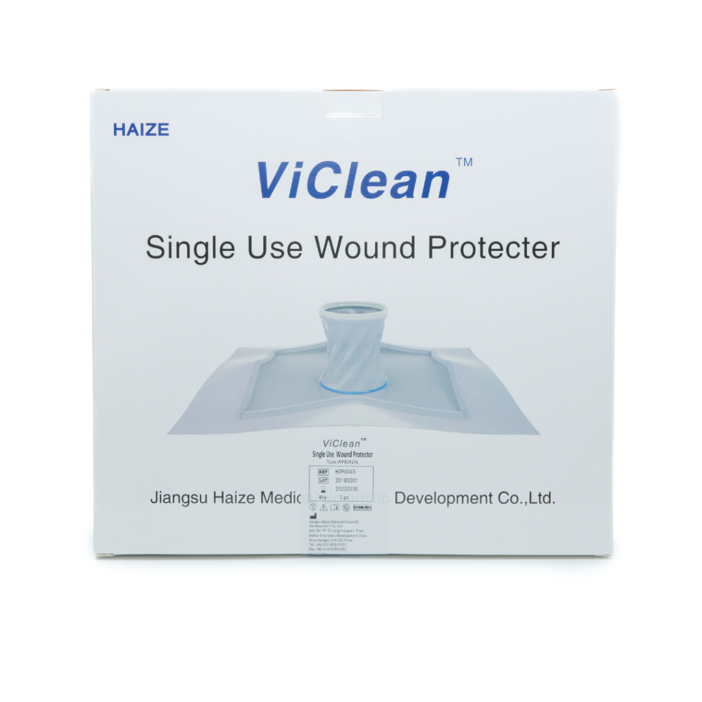 ViClean wound protectors, WPB dual-ring, drape and waste bag. Packaged